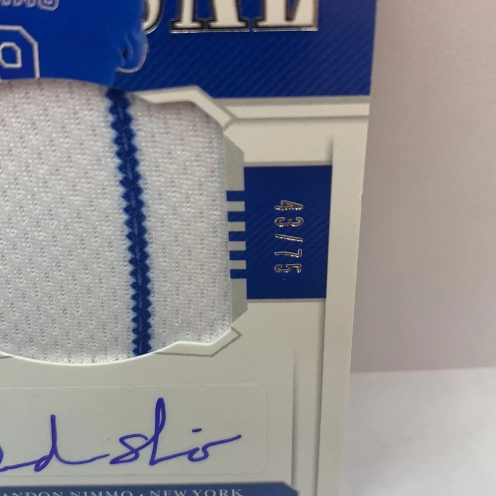 2020 National Treasures Brandon Nimmo Patch Auto #CMS-BN. SN 43/75 (MISC7)